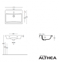 MEDIDAS LAVABO CLEVER 61 ALTHEA 